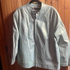Aqua Leather zip up jacket 22W